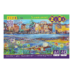 Альбом для малювання 40арк ZB.1460 KIDS Line 100 г/м2, клеєний блок (10) (ZIBI)