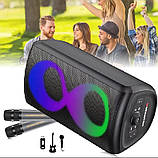 Бездротова портативна колонка з RGB-підсвіткою MONSTER CYCLE MS22138 і двома мікрофонами в комплекті, фото 3