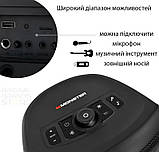 Бездротова портативна колонка з RGB-підсвіткою MONSTER CYCLE MS22138 і двома мікрофонами в комплекті, фото 7