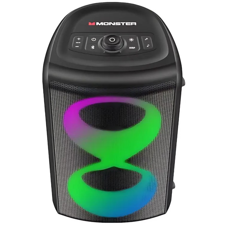 Бездротова портативна колонка з RGB-підсвіткою MONSTER CYCLE MS22138 і двома мікрофонами в комплекті