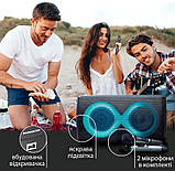 Бездротова портативна колонка з RGB-підсвіткою MONSTER CYCLE MS22138 і двома мікрофонами в комплекті, фото 11