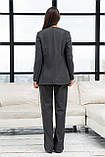 Офісний костюм жіночий брючний Аліса-Бріон графіт/розмір 42 44 46 48 50 52 54 56 /, фото 3