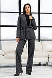 Офісний костюм жіночий брючний Аліса-Бріон графіт/розмір 42 44 46 48 50 52 54 56 /, фото 4
