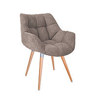 Стілець обідній Vensan plus wood бук 1.007 alu тканина soro-23 бежева (Новий Стиль ТМ)