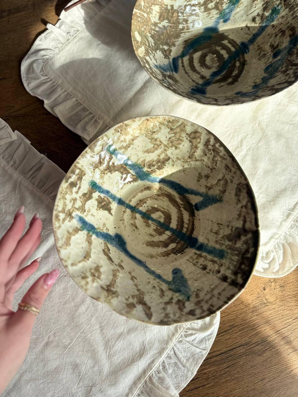 Тарілка для пасти Корал Milk Stone Ексклюзив, фото 1