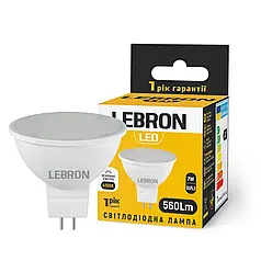 Світлодіодна LED лампа Lebron L-MR16 7W GU5.3 4100K 11-14-34