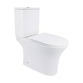 Унітаз-компакт Qtap Presto безобідковий з сідінням Soft-close QT24221217AW