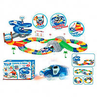 Трек гнучкий 2211  118 деталей, машина, світло, батарейки, коробка, 50,5-10-32,5 см., фото 3