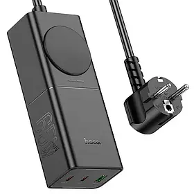 Мережевий подовжувач Hoco NS4 Sharp PD65W (2C1A) Desktop Socket Black