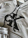 Костюм чоловічий сірий весна-осінь повсякденний  з капюшоном Calvin Klein CK (15820), фото 2