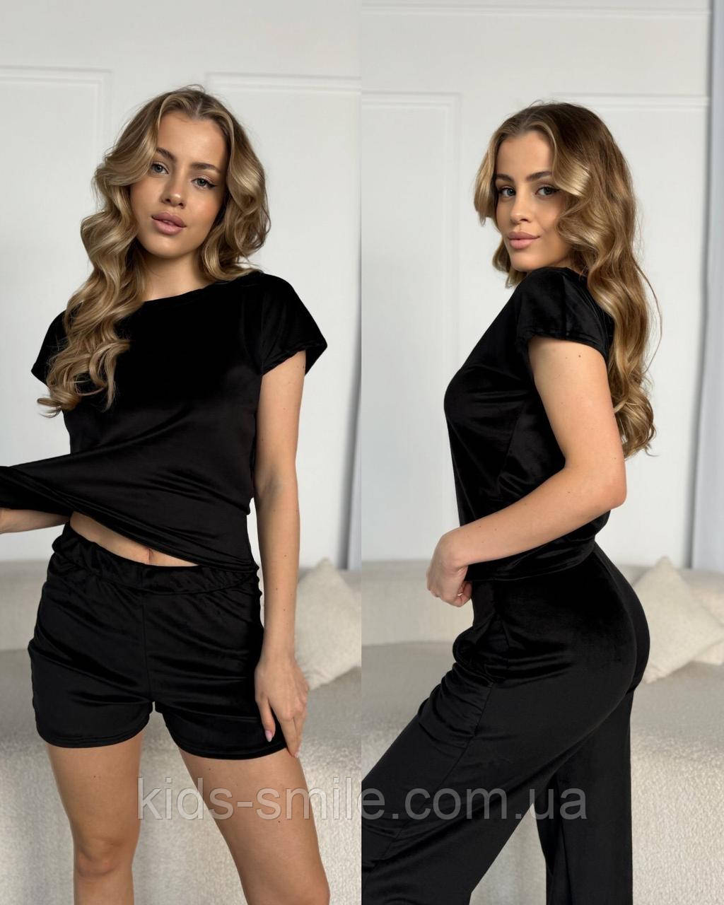 Костюми жіночі домашні ( Розміри: 42-52) "Велюр Тройка", фото 1