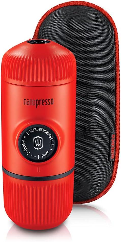 Портативна еспресо-кавоварка з чохлом Wacaco Nanopresso (Red)
