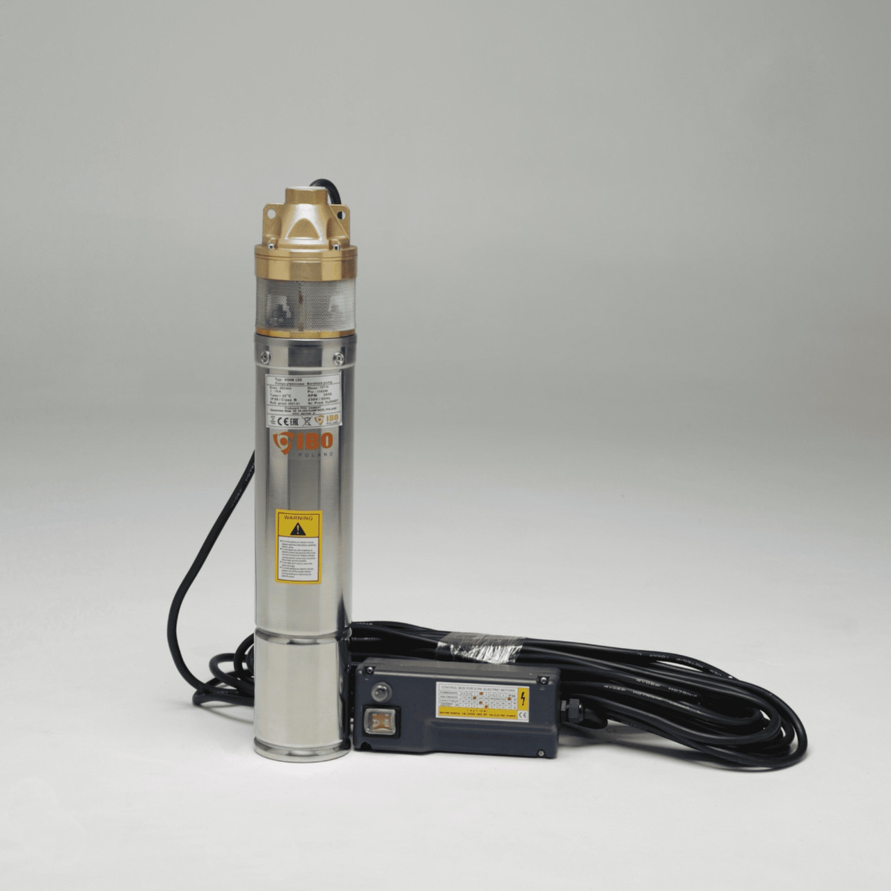 Глибинний свердловинний насос IBO 4" SKM 150 control box + 20m. кабель.
