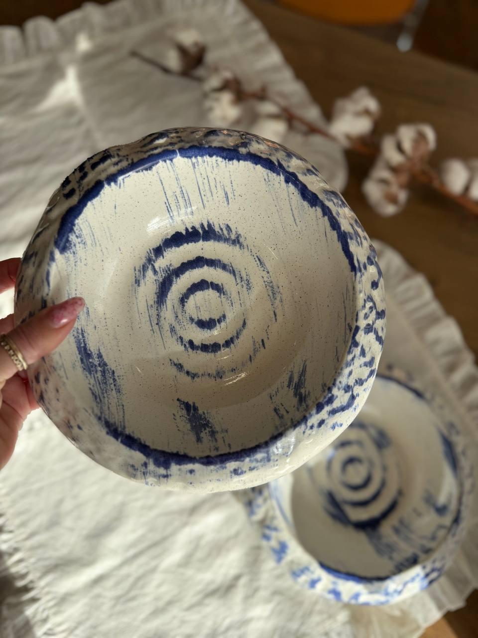 Тарілка для подавання Корал 450 мл Синій Лофт Плюс, фото 1