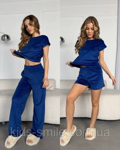 Костюми жіночі домашні ( Розміри: 42-52) "Велюр Тройка"