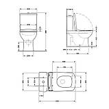 Унітаз підлоговий Qtap Stenava Rimless безобідковий з сидінням Soft-close WHITE QT27228303W, фото 2