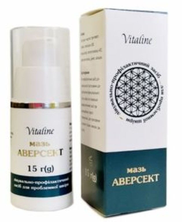 Аверсект мазь при демодекозі, корості, педикульозі, для прискорення загоєння тріщин, виразок, ран, опіків, 15 гр, фото 1