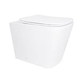 Унітаз підлоговий Qtap Tern безбачковий Ultra Quiet безобідковий безобідковий з сидінням Soft-close WHITE