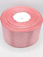 Стрічка атласна 5 см Колір рожевий, чайна троянда