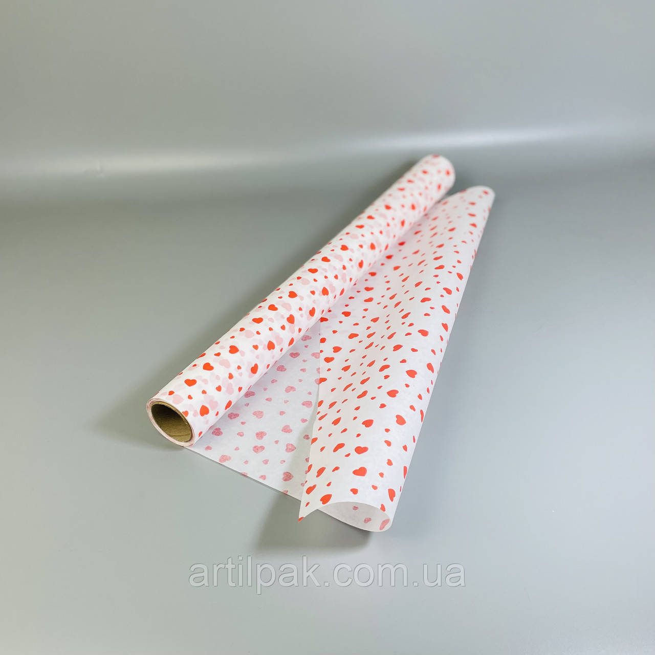 Папір тішью в рулоні Сердечка, 50 см*7 м, фото 1