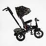 Дитячий триколісний велосипед коляска з пультом і поворотним сидінням Best Trike 6088 F-626-87 Чорний, фото 7