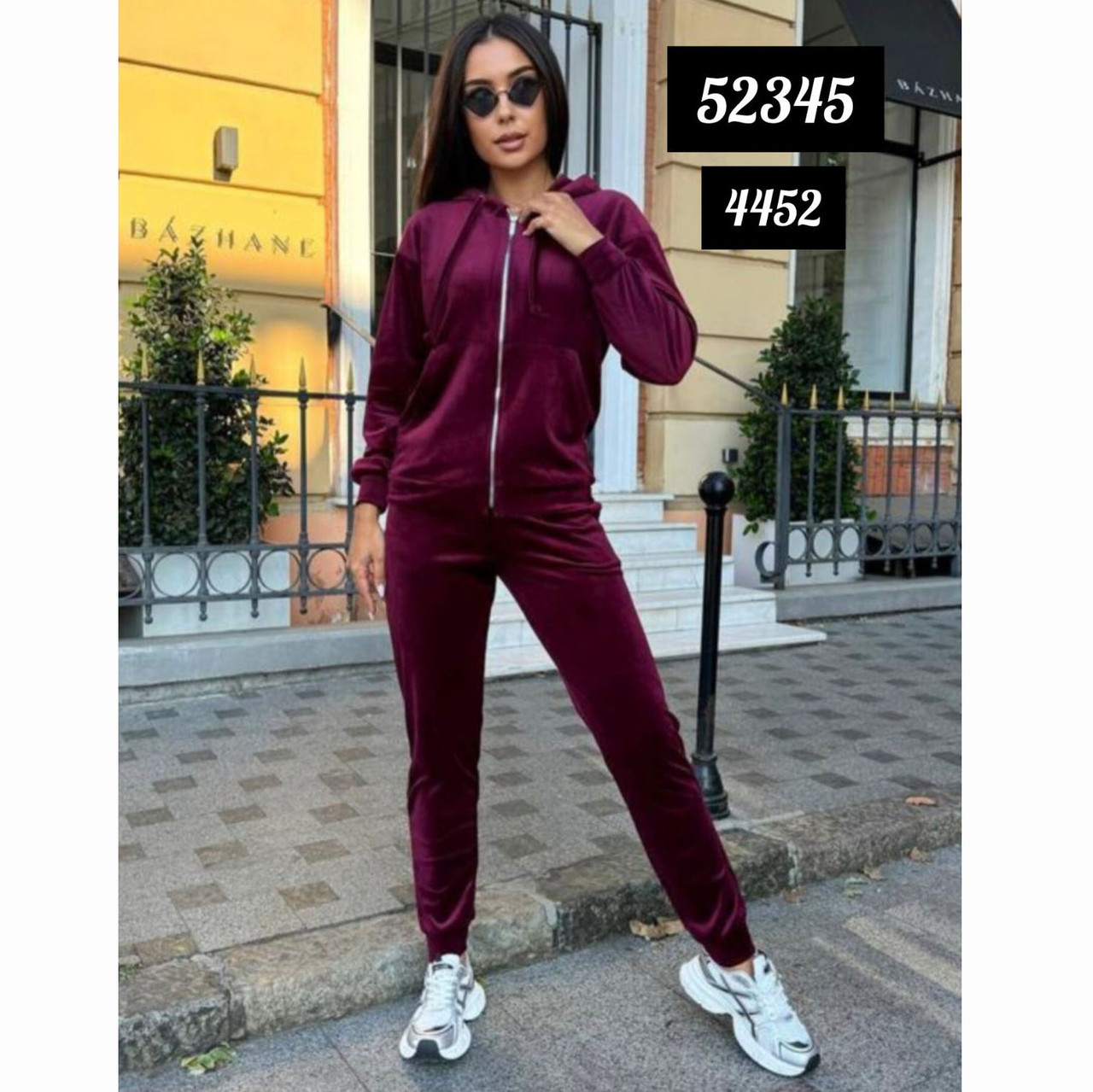 Жіночий велюровий костюм Норма Розміри: 44,46,48,50,52 (31045-4)