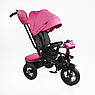 Дитячий триколісний велосипед коляска з пультом і поворотним сидінням Best Trike 6088 F-701-16 Рожевий, фото 2