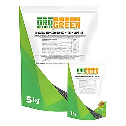 Добриво GROGREEN   Гроліф  NPK 30-10-10 + QPS + TE   5кг