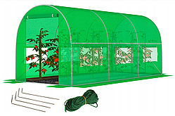 Садова теплиця з вікнами FunFit Garden 10m2 = 400х250х200 см (Зелена) (1466)