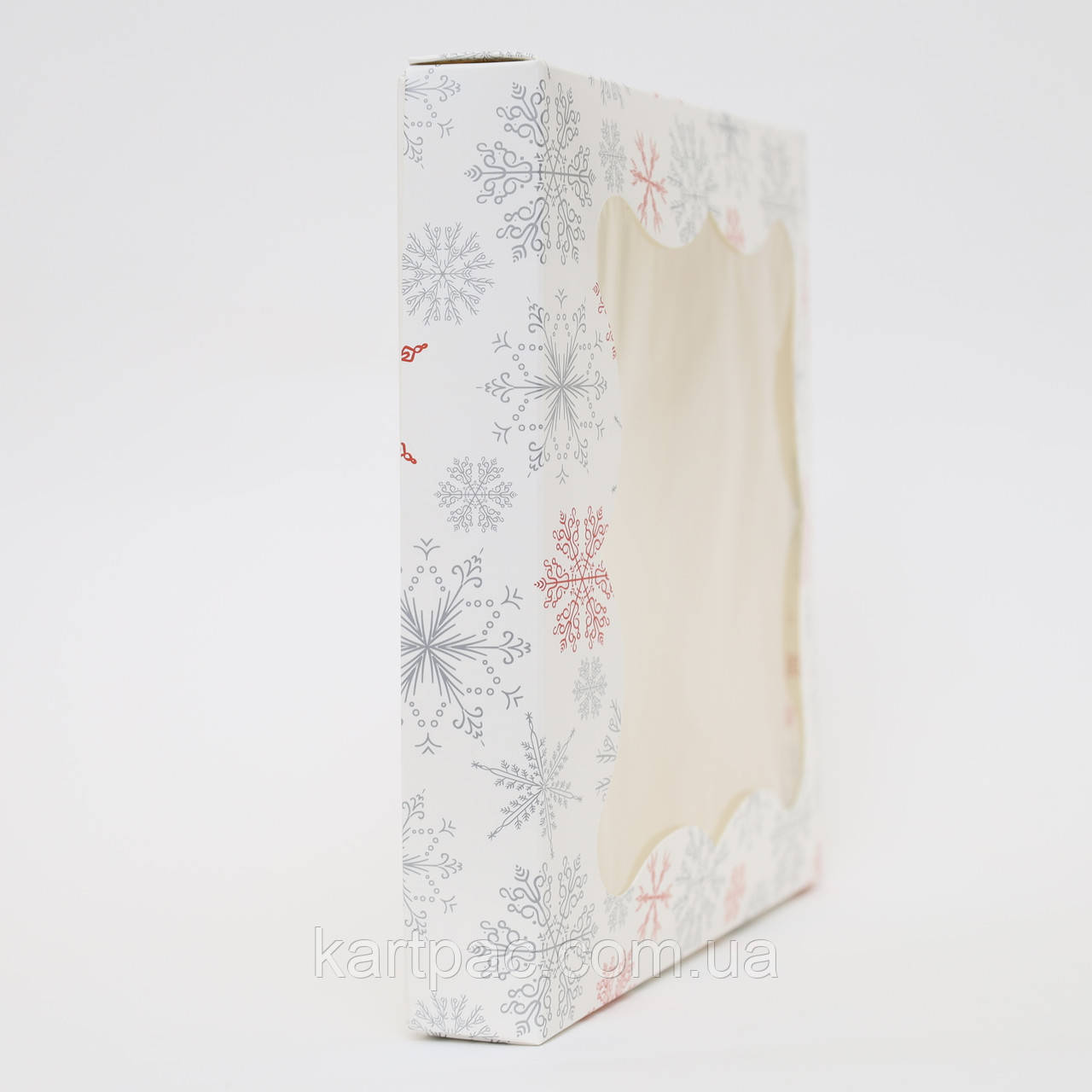 Коробка для пряників з вікном 155*155*30 зима