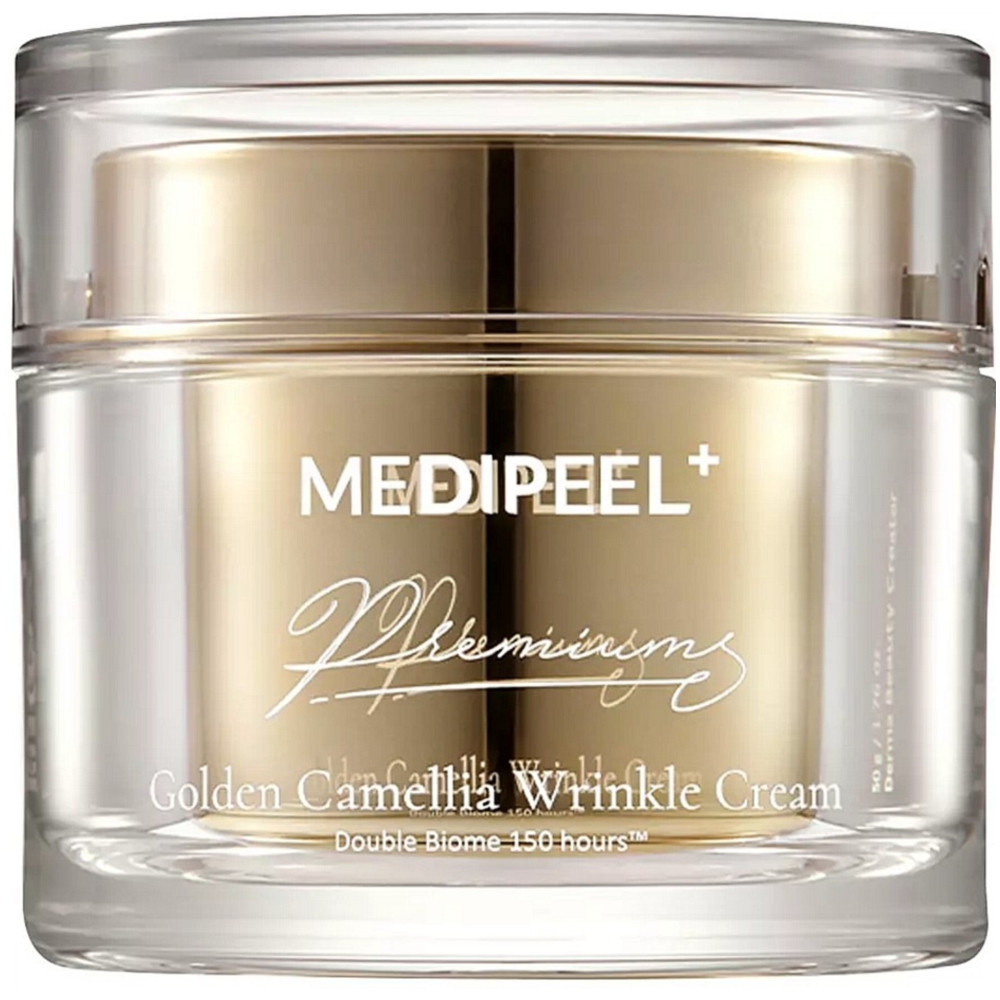 Преміум крем для обличчя від зморшок з камелією та золотом Medi-Peel Premium Golden Camellia Wrinkle Cream 50 мл, фото 1