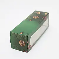 Коробка для макарон з віконцем 170*55*55 новорічна