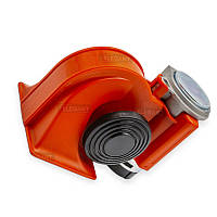 Сигнал повітрянний равлик Nautilus 12V з компресором 2 тона червоний Elegant