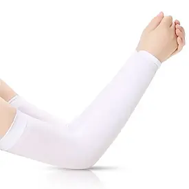 Нарукавники спортивні рукави для баскетболу компрессійні, рукава выд сонця 2шт, білі