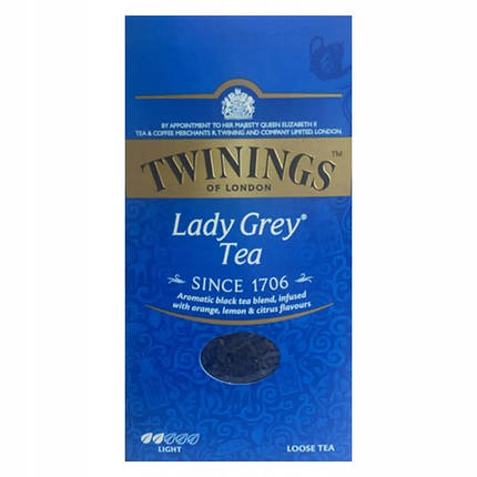 Чай чорний листовий Lady Grey Twinings, 200 г, фото 1