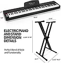Цифрове піаніно Fesley FEP300 BK (стійка, педаль, пюпітр, навушники, накидка, блок живлення), фото 3