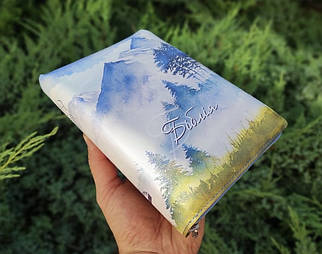 Біблія, переклад Івана Огієнка, розмір 14,5х20,5 см, з горами,шкірзамінник, з замком, з індексами.