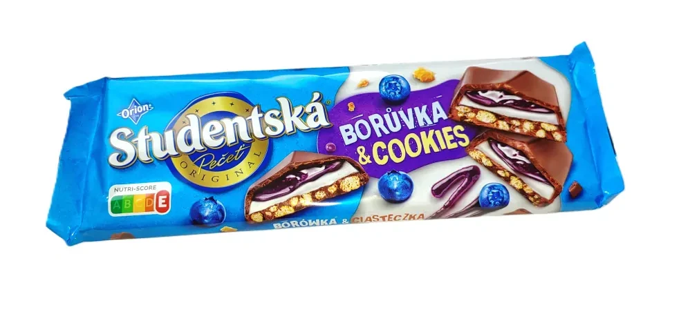 Молочний шоколад Orion Studentská Peçe| 225 g брусниця печиво, фото 1