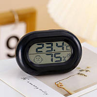 РК-цифровий термометр-гігрометр для приміщень. чорний