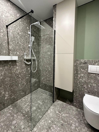 Душова перегородка Aquanil FIT 195х80 см хром скло прозоре 8 мм, фото 2