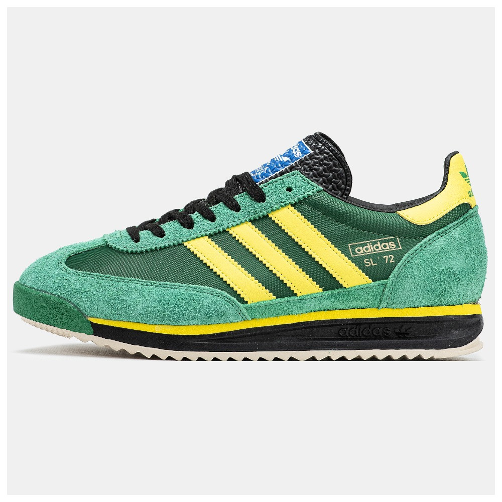 Чоловічі / жіночі кросівки Adidas SL 72 Green Yellow, жовто-зелені замшеві кросівки адідас сл 72