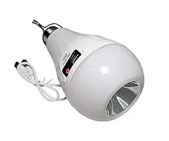 Лампочка-ліхтарик з акумуляторами 2x18650 Z-726 цоколь E27 TYPE C