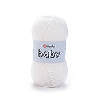 Yarnart BABY (Бейбі) № 501 білий (Пряжа дитяча, нитки для в'язання)