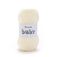Yarnart BABY (Бейбі) № 502 кремовий (Пряжа дитяча, нитки для в'язання)