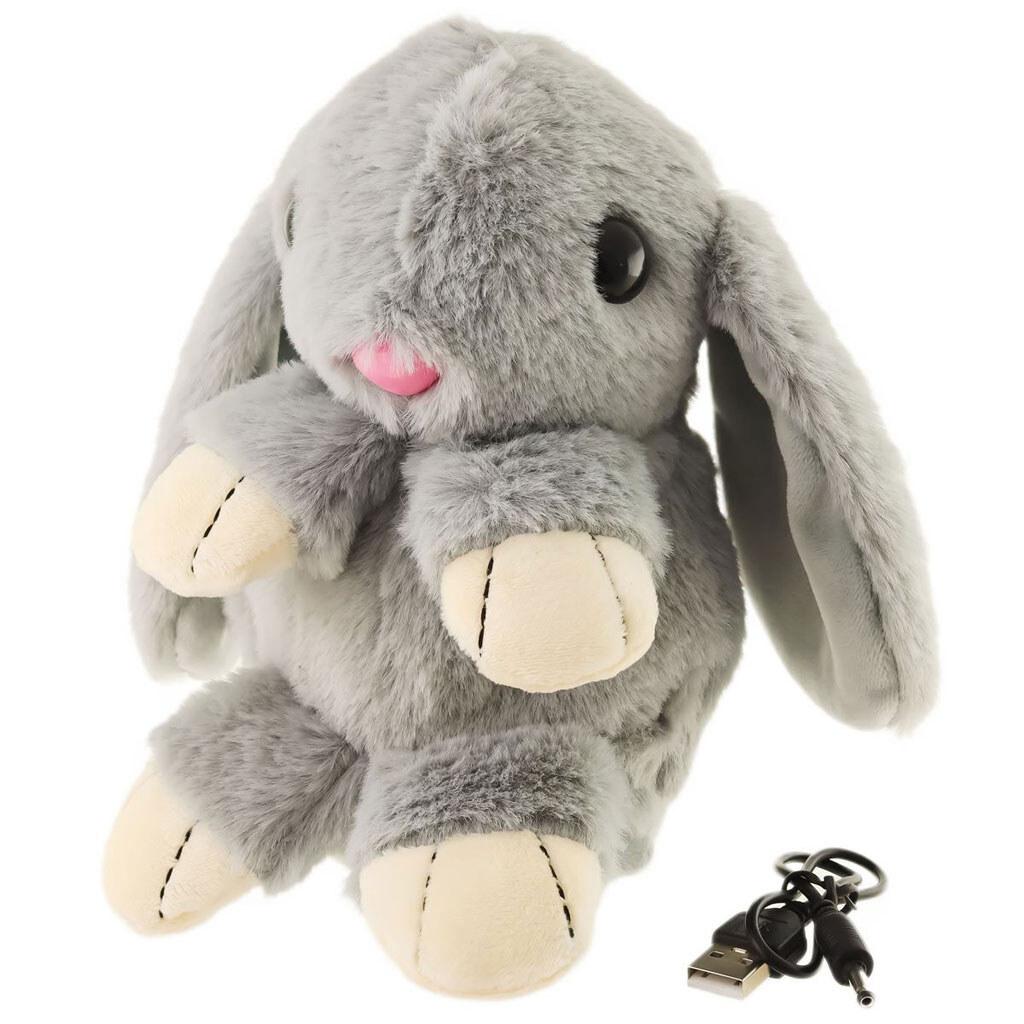 М'яка іграшка, музичний заєць GREY на акумуляторі, фото 1