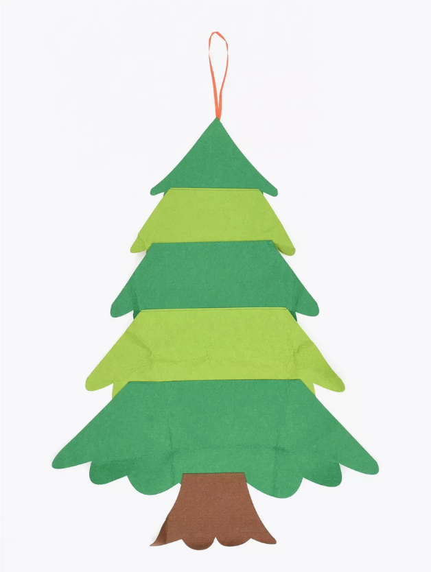 Дитяча Різдвяна ялинка з фетру Без іграшок Chrismas Free ялинка на стіну 95x70 см, фото 1