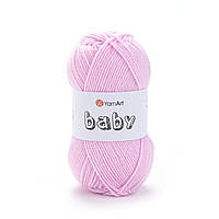 Yarnart BABY (Бейбі) № 649 рожевий (Пряжа дитяча, нитки для в'язання)