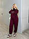 Жіночий прогулянковий весняний костюм батал кофта батнік і штани джоггери великого розміру двонитка люкс, фото 8