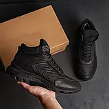 Чорні спортивні зимові черевики з натуральної шкіри на хутрі, фото 2