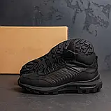 Чорні спортивні зимові черевики з натуральної шкіри на хутрі, фото 3